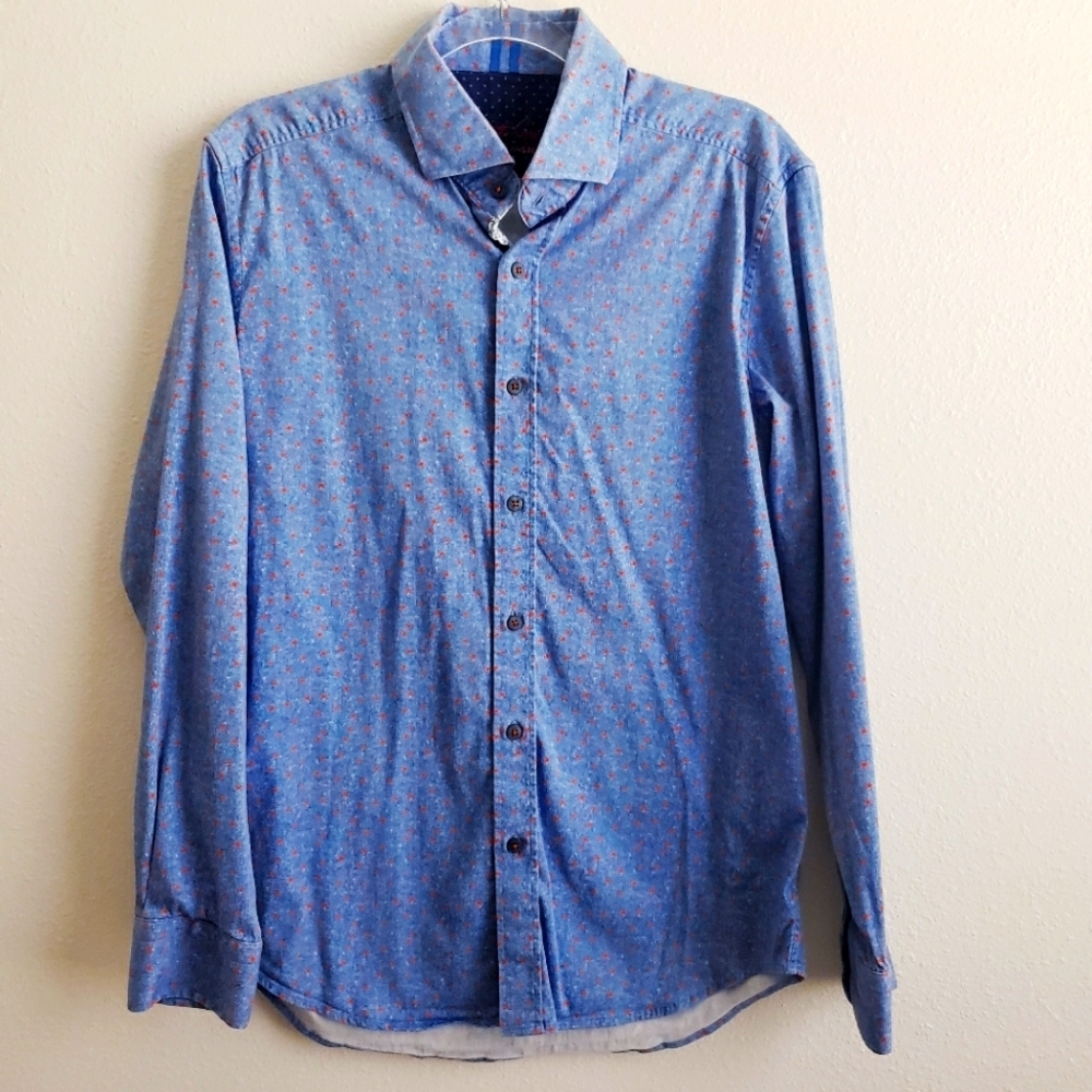 Robert Graham Polka Dot Button Down Collared Shirt